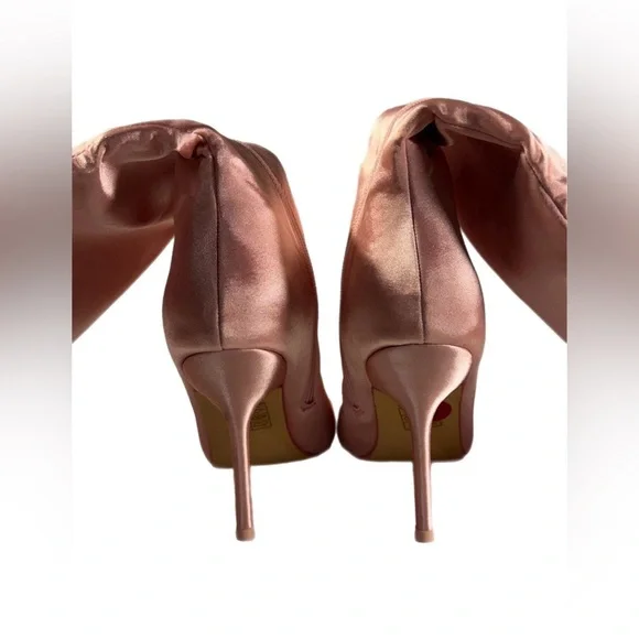 NIB Dolls Kill Public Desire Baddie Knee High Boots in Pink - Picture 5 of 9